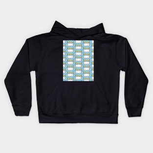 Cats eating donuts pattern Kids Hoodie